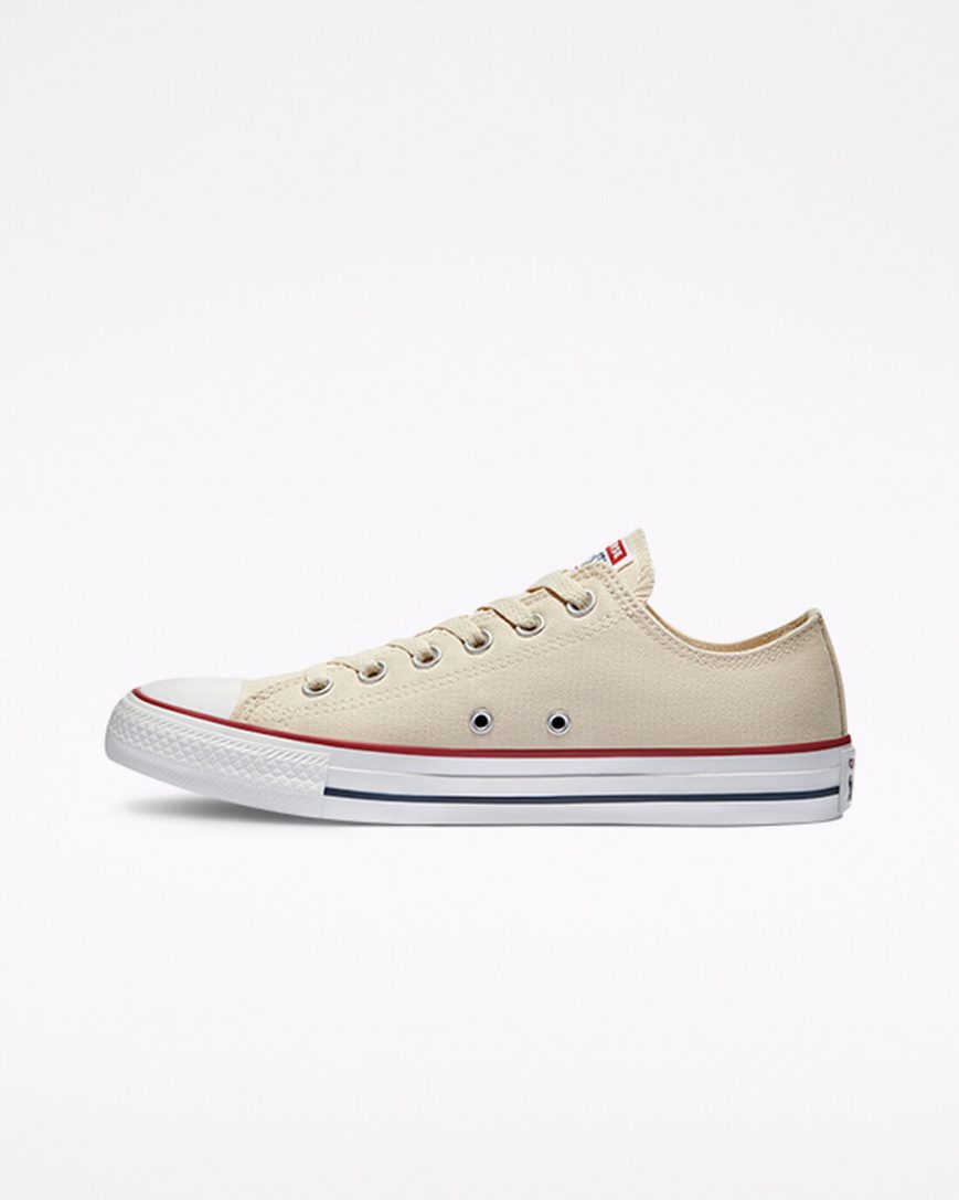 Tenis Converse Chuck Taylor All Star Classicos Cano Baixo Masculino Bege Branco | PT B073P40